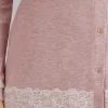 Maglia Aperta Davanti in Modal e Pizzo