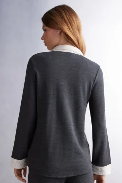 Maglia Aperta Davanti in Modal con Lana Baby It's Cold Outside
