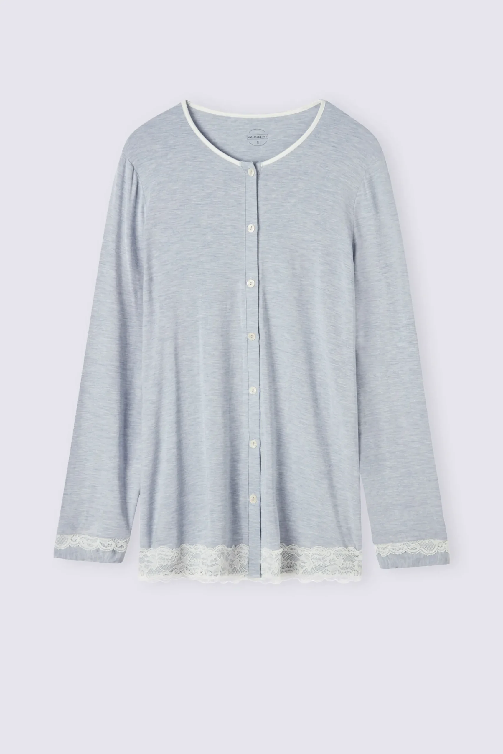 Maglia Aperta Davanti in Modal e Pizzo