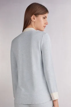 Maglia Aperta Davanti Modal con Lana Cold Winter Night