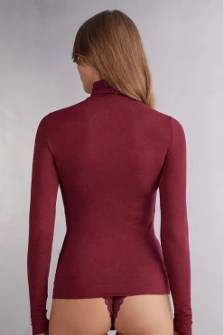 Maglia Collo Alto in Modal Light con Cashmere Lam&egrave;