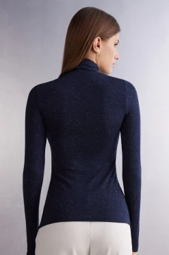 Maglia Collo Alto in Modal Light con Cashmere Lam&egrave;