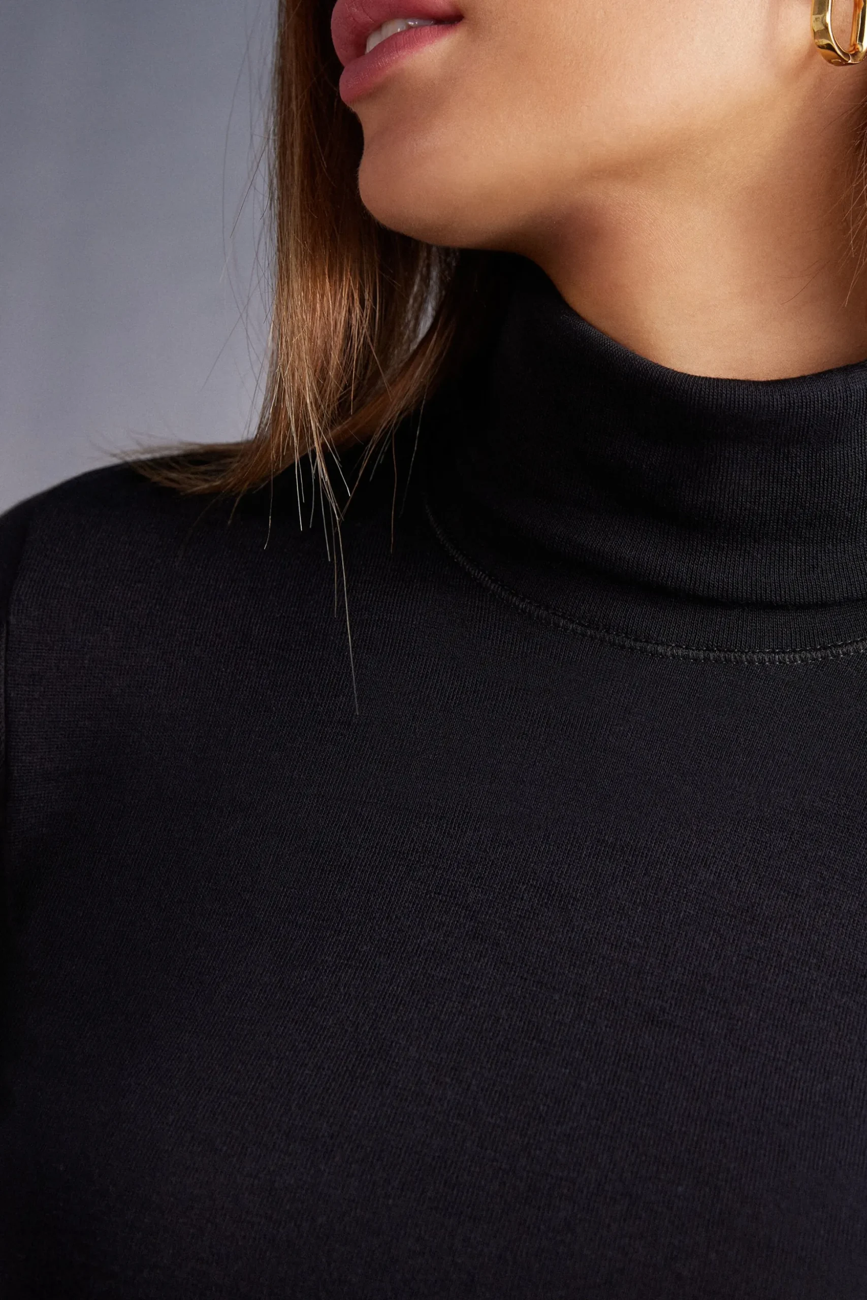 Maglia Collo Alto Wool & Cotton a Manica Lunga