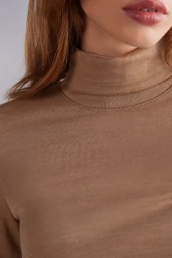 Maglia Collo Alto Wool & Cotton a Manica Lunga