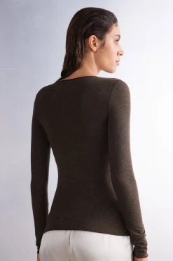 Maglia Girocollo in Modal Light con Cashmere Lam&egrave;