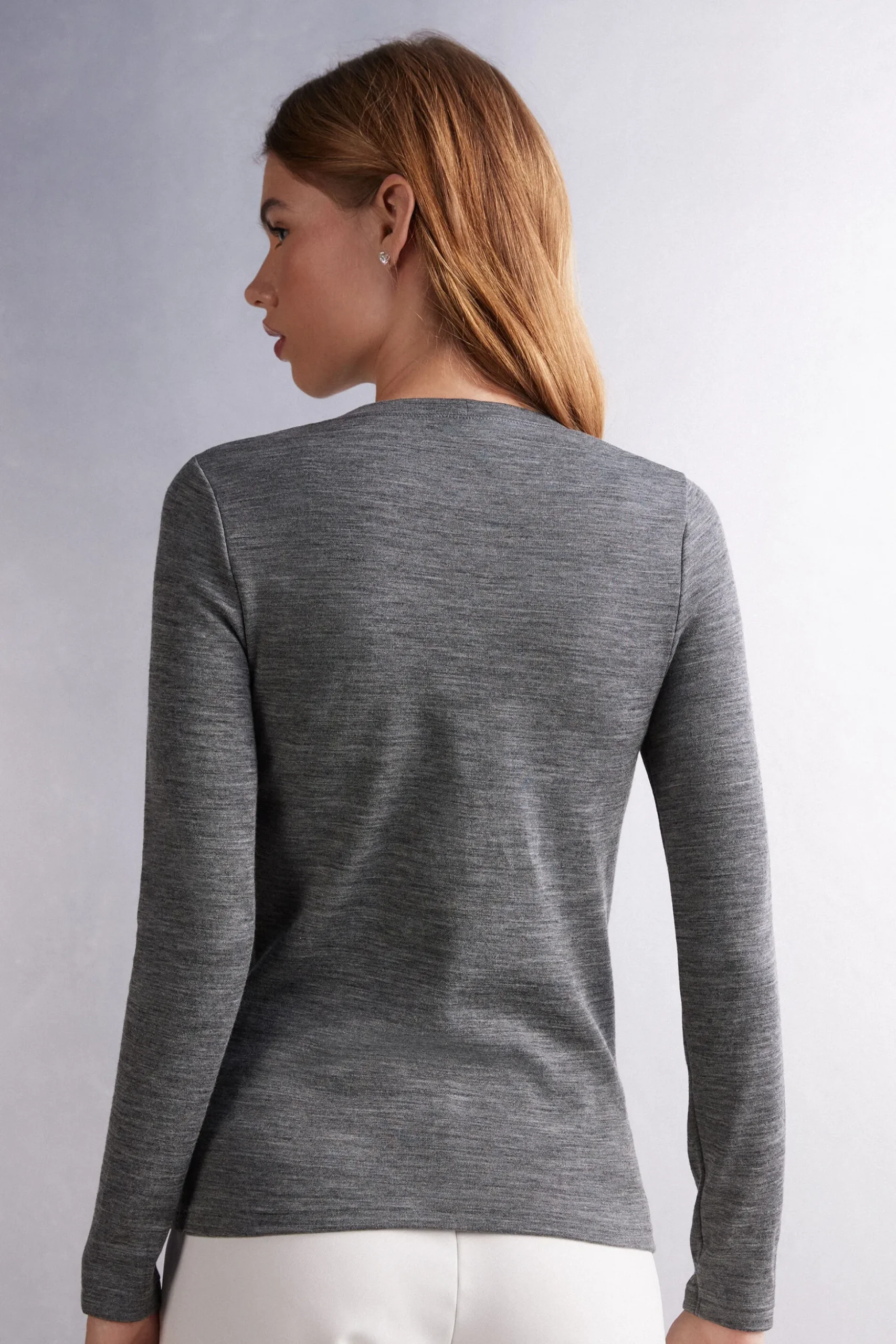 Maglia Girocollo Wool & Cotton a Manica Lunga
