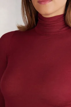 Maglia in Modal Ultralight con Cashmere Collo Alto