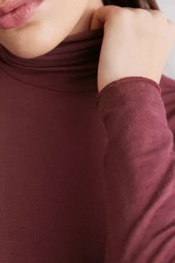 Maglia in Modal Ultralight con Cashmere Collo Alto