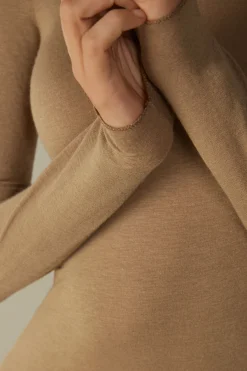 Maglia in Modal Ultralight con Cashmere Collo Alto
