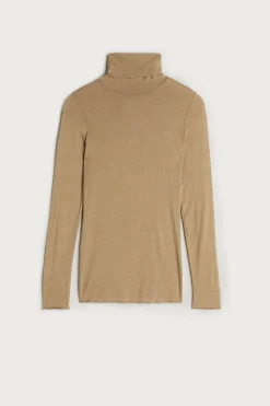 Maglia in Modal Ultralight con Cashmere Collo Alto