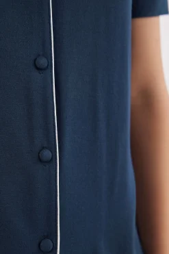 Maglia Manica Corta Aperta Davanti in Modal