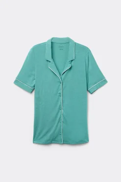 Maglia Manica Corta Aperta Davanti in Modal