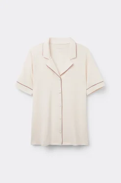 Maglia Manica Corta Aperta Davanti in Modal