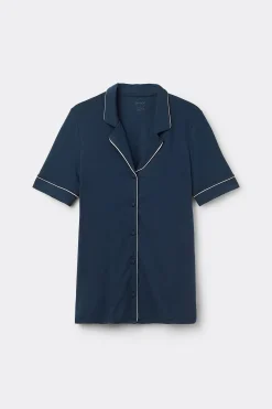 Maglia Manica Corta Aperta Davanti in Modal