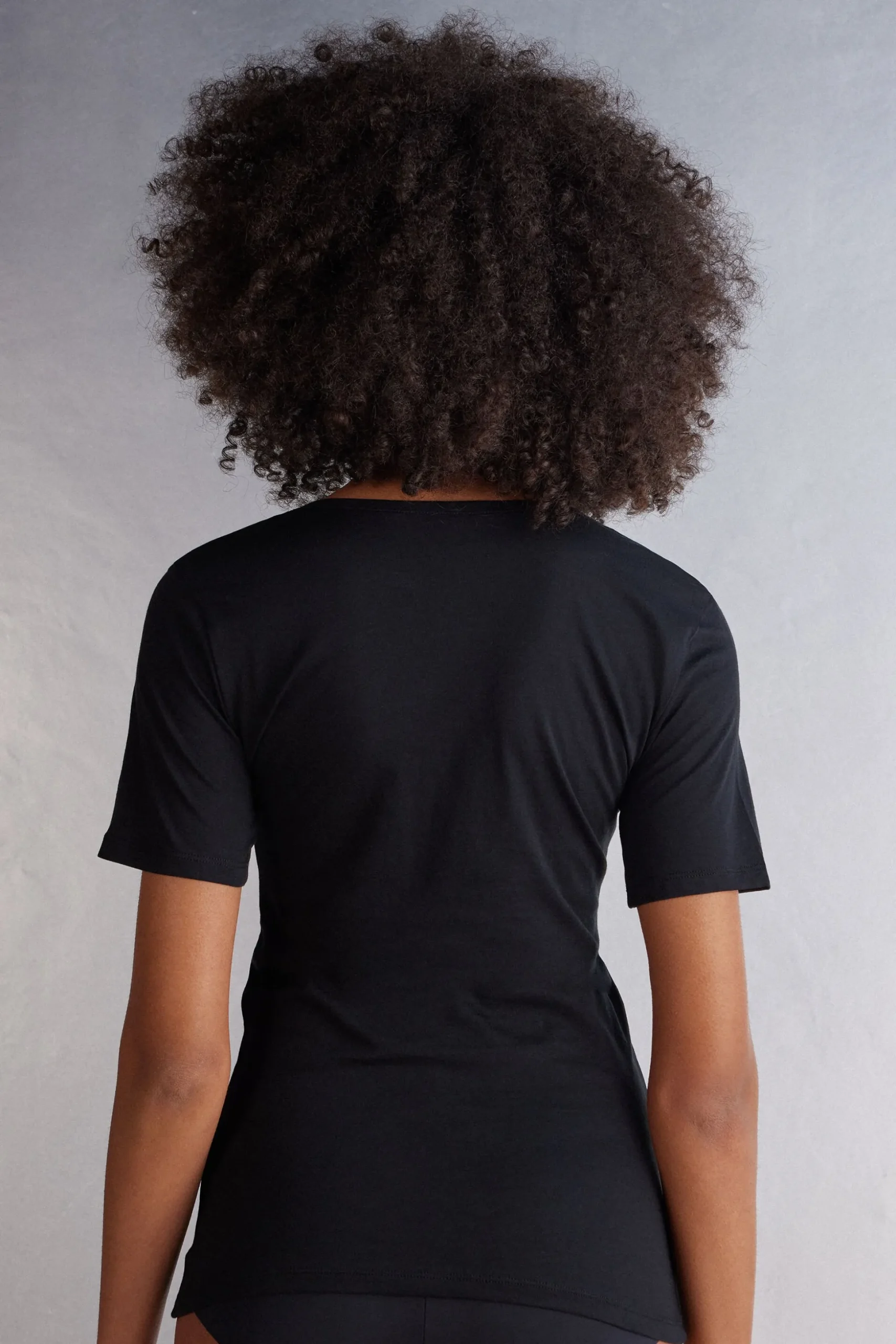 Maglia Manica Corta con Scollo a V in Cotone Ultrafresh