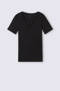Maglia Manica Corta con Scollo a V in Cotone Ultrafresh