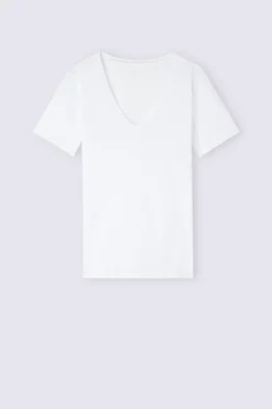 Maglia Manica Corta con Scollo a V in Cotone Ultrafresh