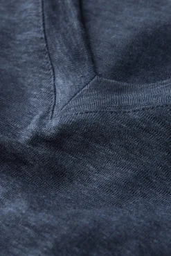 Maglia Manica Corta con Scollo a V in Lino