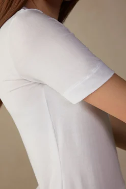 Maglia Manica Corta Girocollo in Micromodal