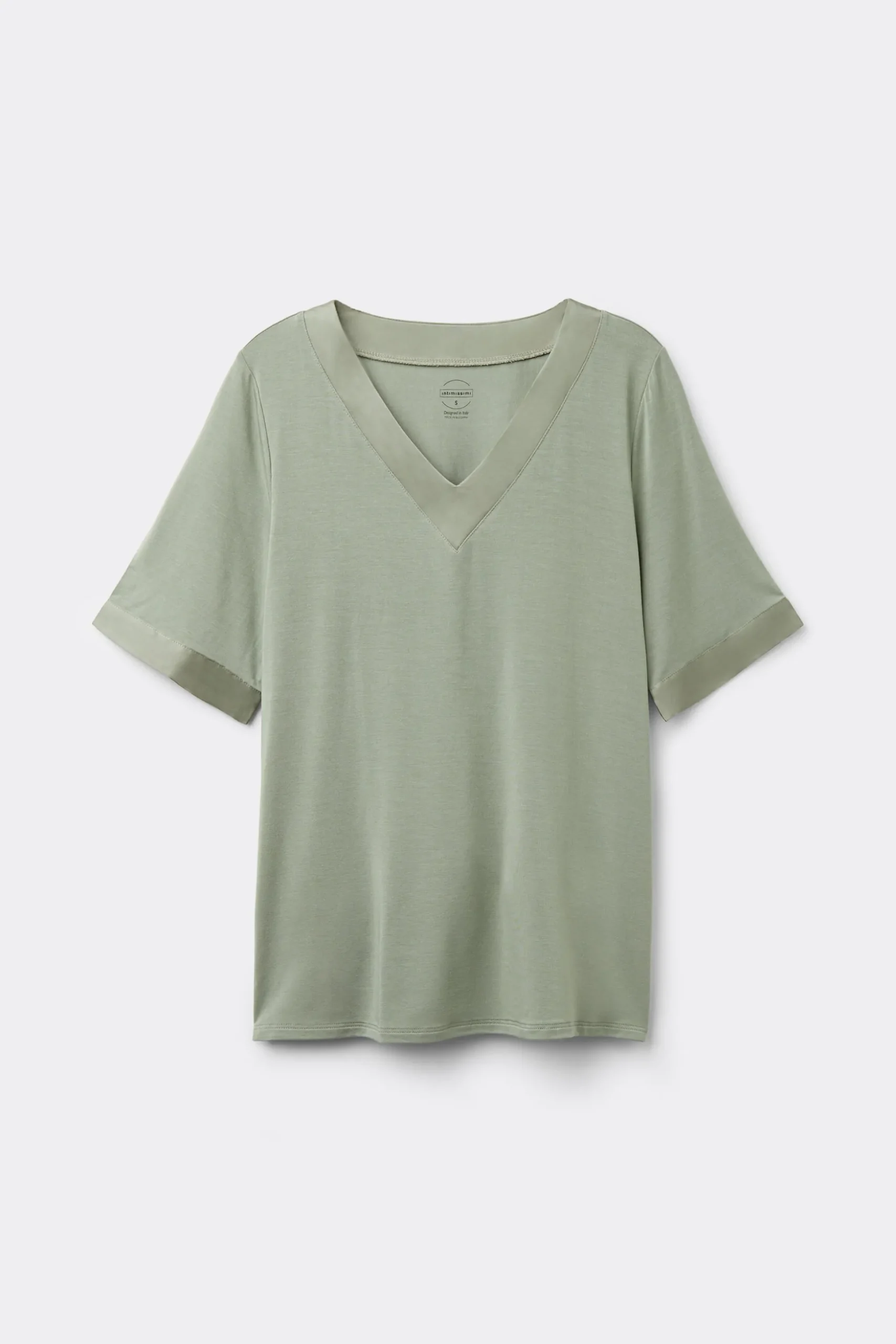 Maglia Manica Corta in Modal Satin Details