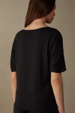 Maglia Manica Corta in Seta e Modal
