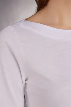 Maglia Manica Corta Scollo a Barchetta in Cotone Ultrafresh