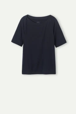 Maglia Manica Corta Scollo a Barchetta in Cotone Ultrafresh
