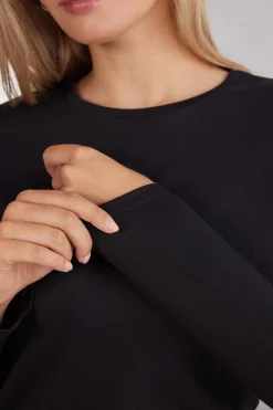 Maglia Manica Lunga a Girocollo in Cotone Superior