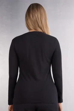 Maglia Manica Lunga a Girocollo in Cotone Superior