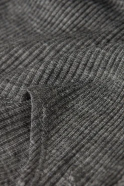 Maglia Manica Lunga a Girocollo Ampio in Lana e Seta