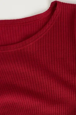 Maglia Manica Lunga a Girocollo Ampio in Lana e Seta