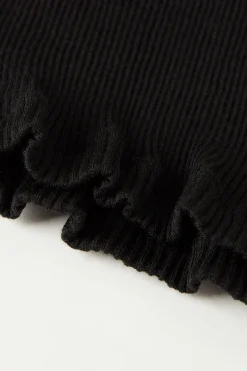 Maglia Manica Lunga a Girocollo Ampio in Lana e Seta