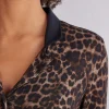 Maglia Manica Lunga Aperta Davanti Modal Luxurious Leopard
