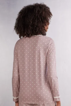 Maglia Manica Lunga in Cotone Soft Pois