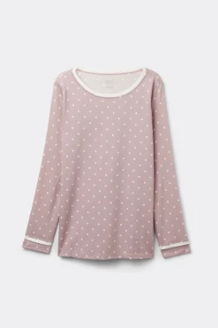 Maglia Manica Lunga in Cotone Soft Pois