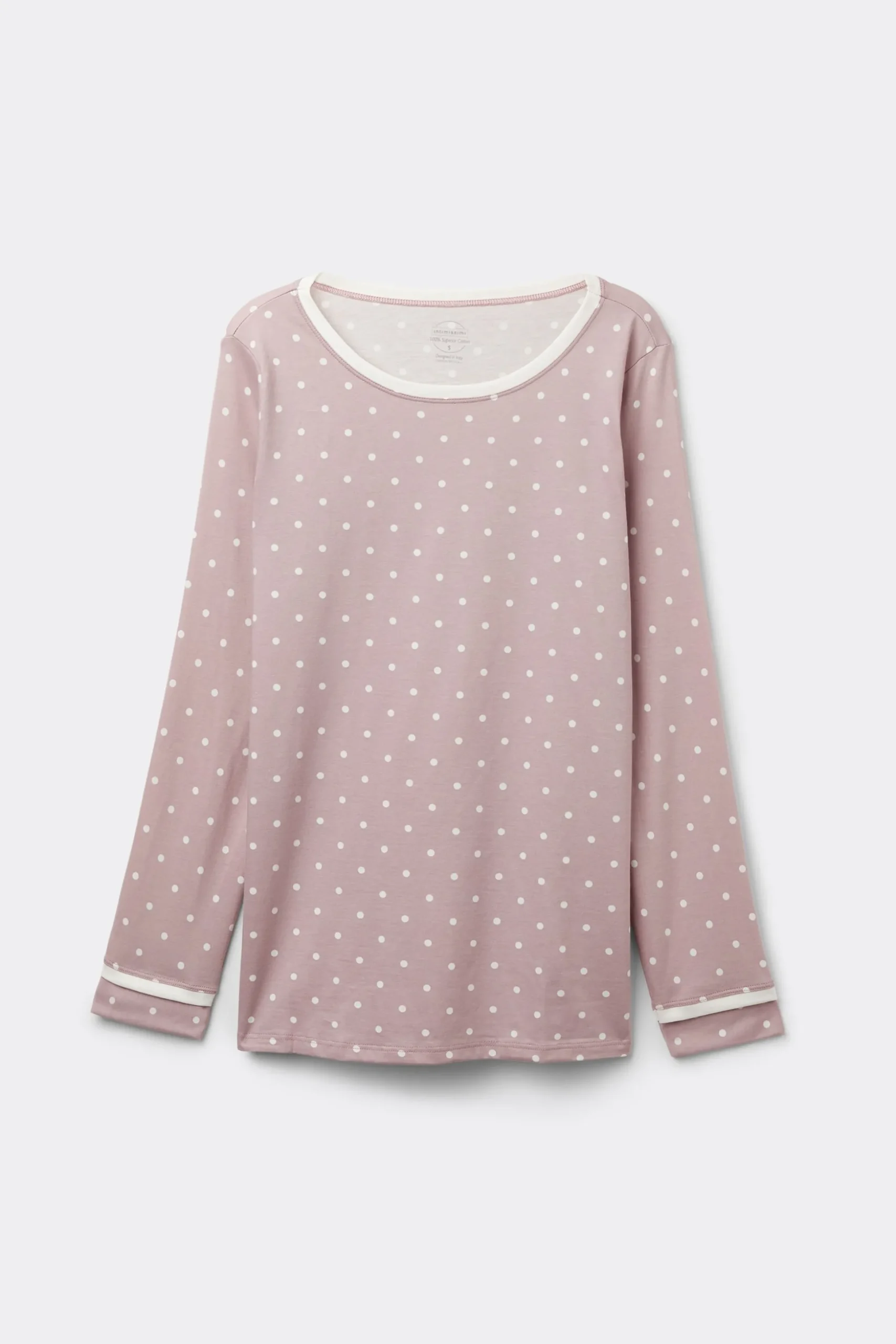 Maglia Manica Lunga in Cotone Soft Pois