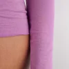 Maglia Manica Lunga in Modal con Cashmere e Scollo a Barchetta
