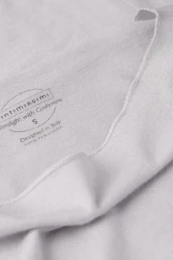 Maglia Manica Lunga in Modal con Cashmere e Scollo a Barchetta