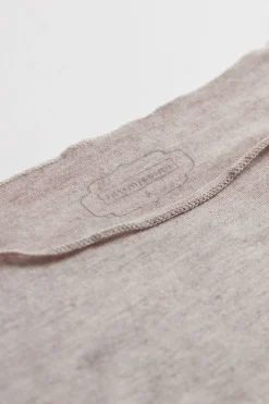 Maglia Manica Lunga in Modal con Cashmere e Scollo a Barchetta