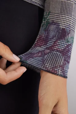 Maglia Manica Lunga Modal Ultralight con Cashmere Stampata