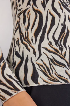 Maglia Manica Lunga Modal Ultralight con Cashmere Stampata