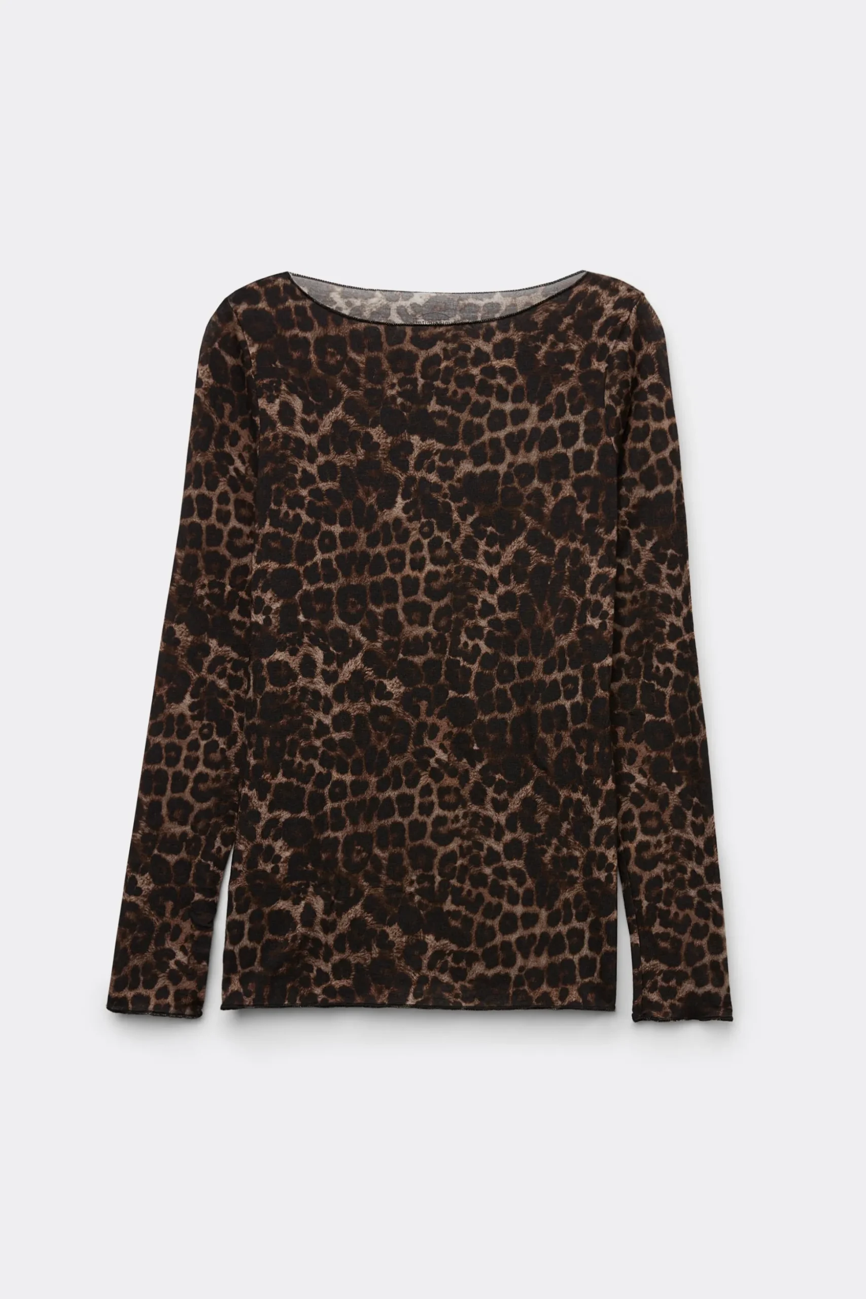 Maglia Manica Lunga Modal Ultralight con Cashmere Luxurious Leopard