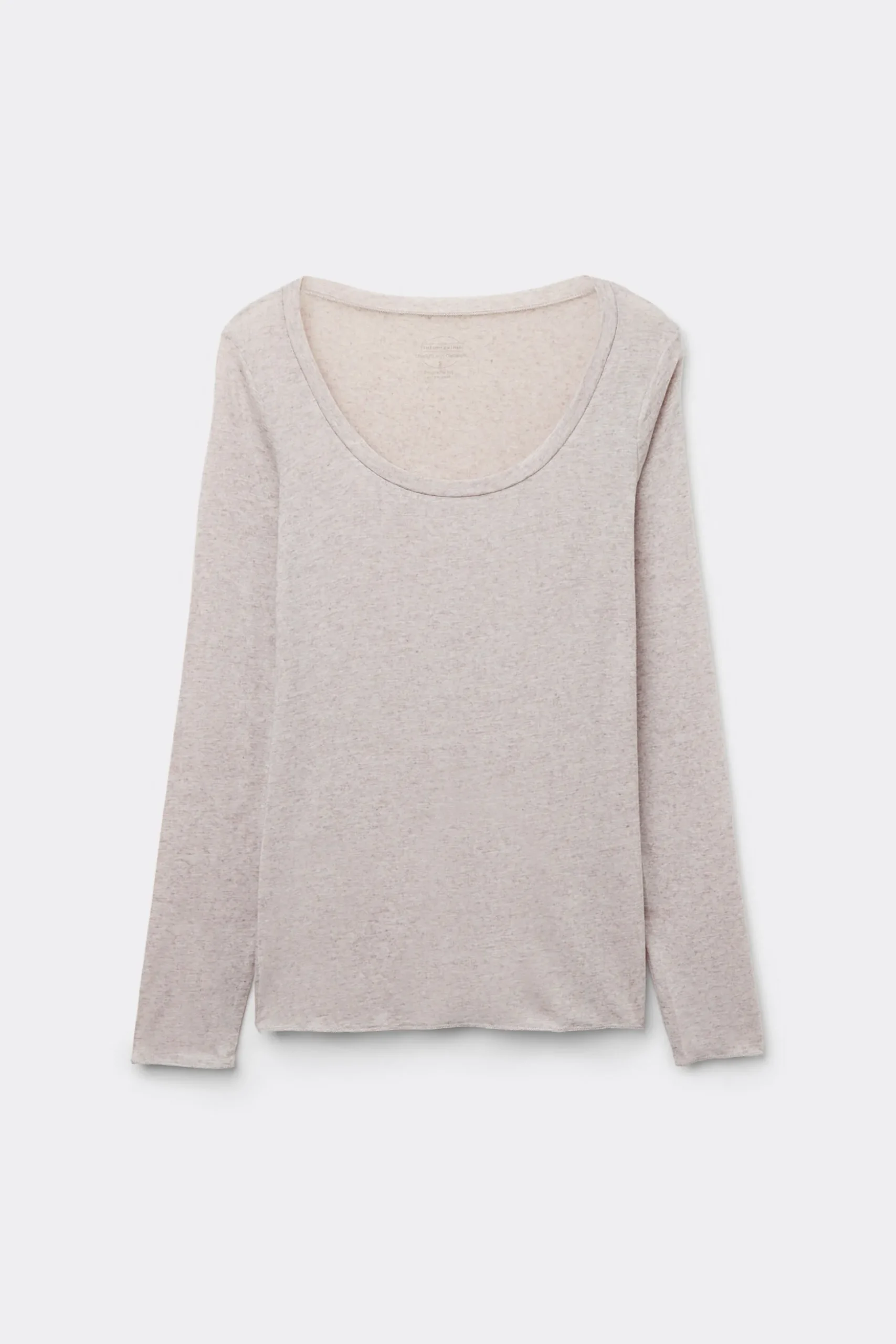 Maglia Manica Lunga Modal Ultralight con Cashmere Scollo Madonna