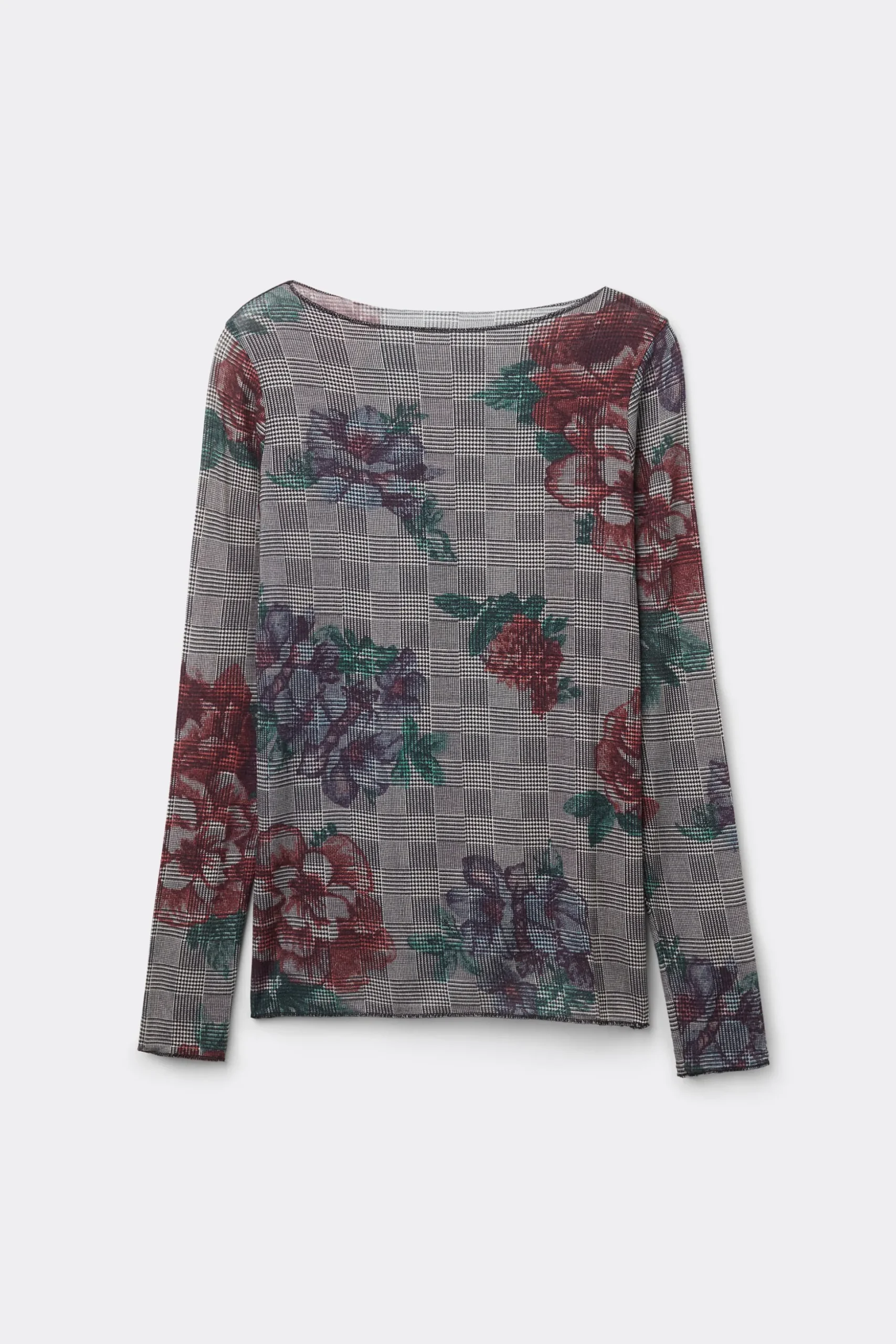 Maglia Manica Lunga Modal Ultralight con Cashmere Stampata