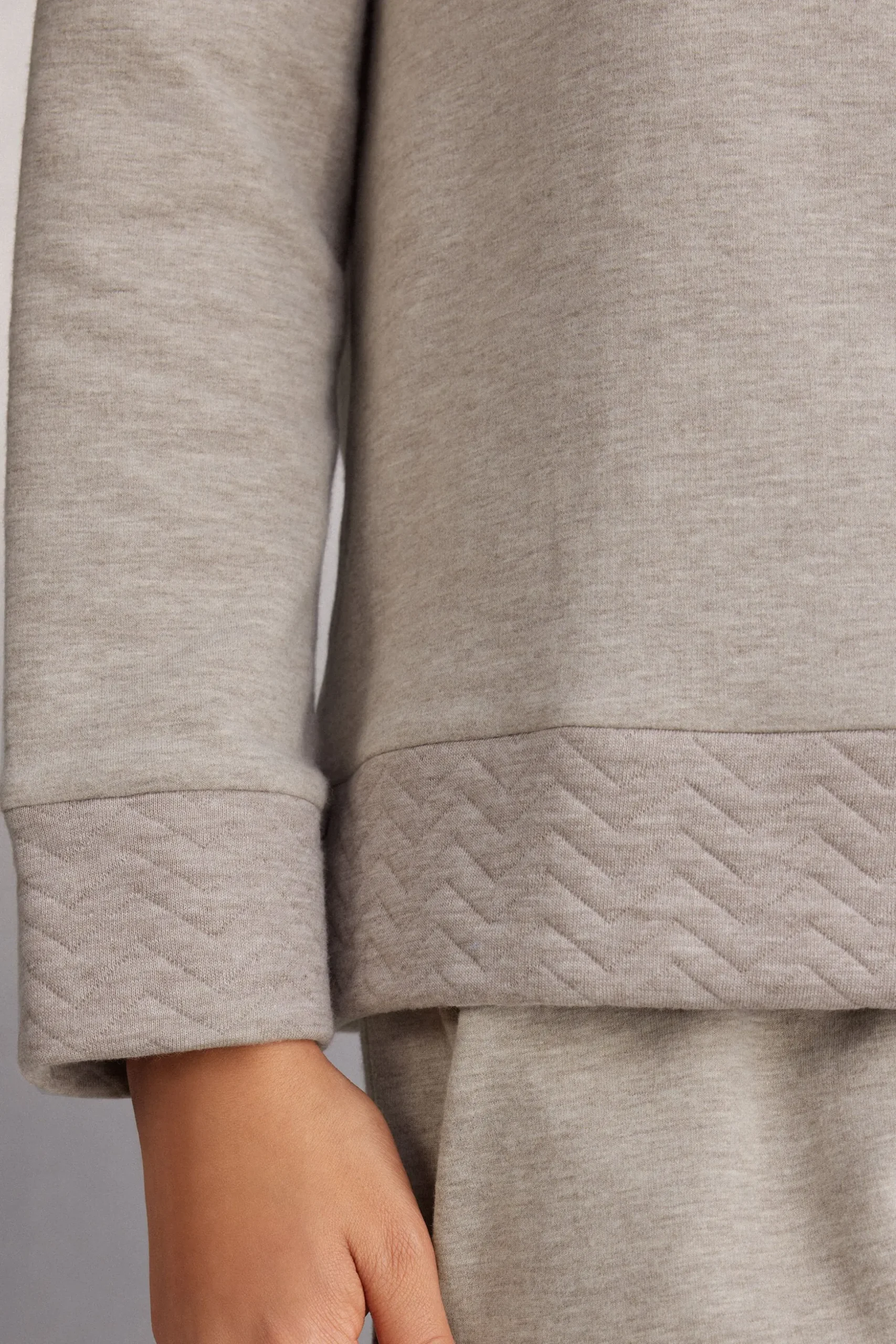 Maglia Manica Lunga Scollo a V Soft Chevron