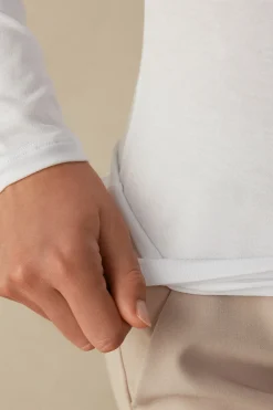 Maglia Manica Lunga Scollo a Girocollo in Micromodal