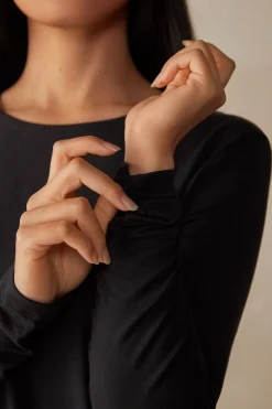 Maglia Manica Lunga Scollo a Girocollo in Micromodal