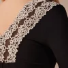 Maglia Manica Lunga Scollo a V Pretty Flowers