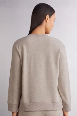 Maglia Manica Lunga Scollo a V Soft Chevron