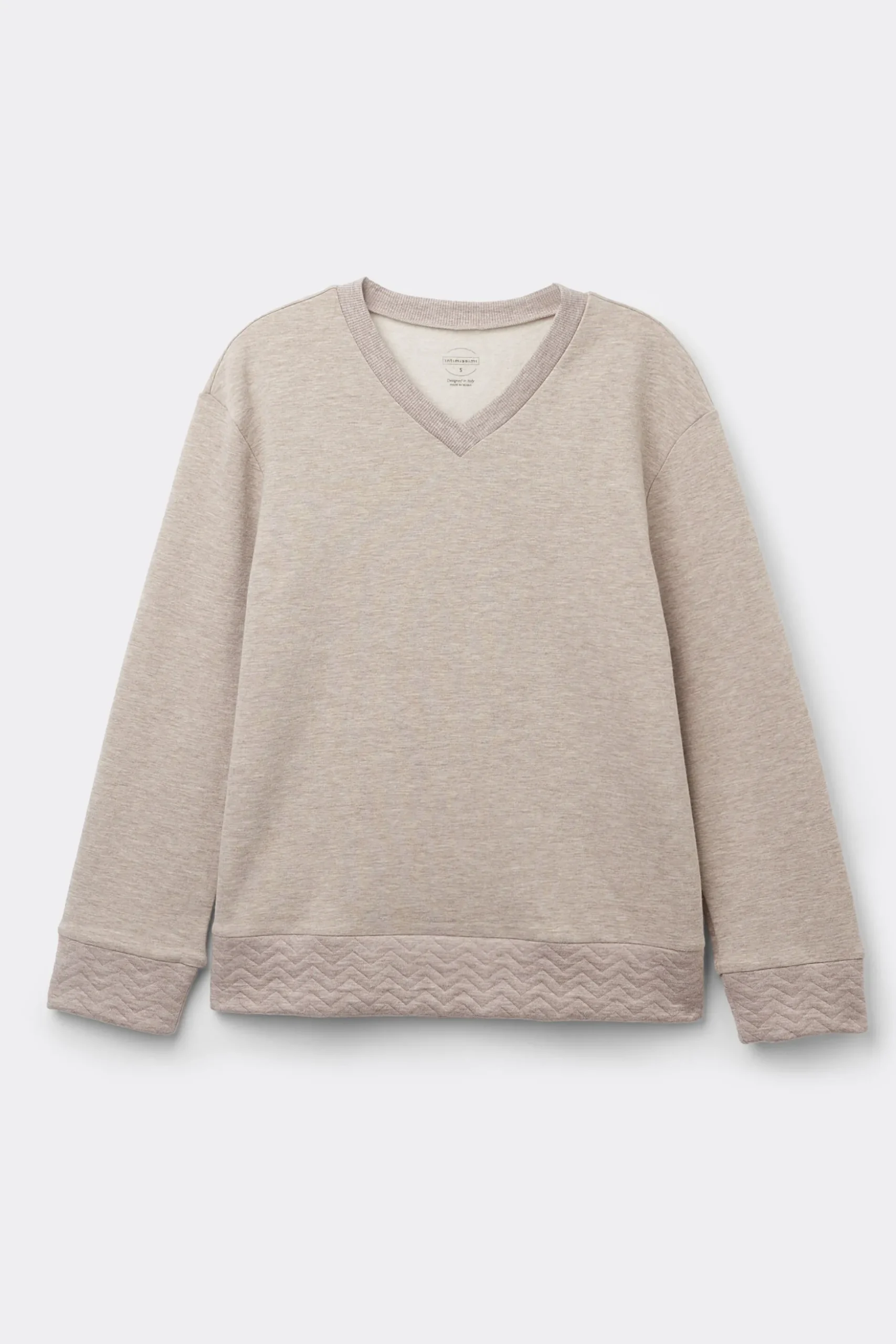 Maglia Manica Lunga Scollo a V Soft Chevron
